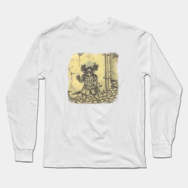 Bad Tempered Gobliness Long Sleeve T-Shirt by Hominid